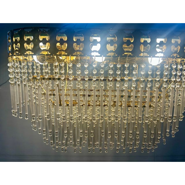 Mid-Century Ceiling Light with Beads and Mirror, 1970s For Sale - Image 6 of 8