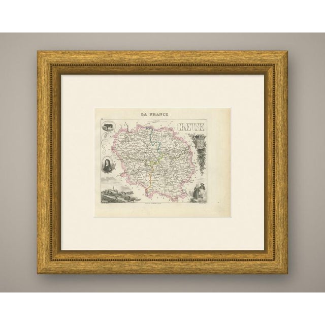 The department of the Creuse, in the old province of the Marche on the northern edge of the Limousin. The map carries...
