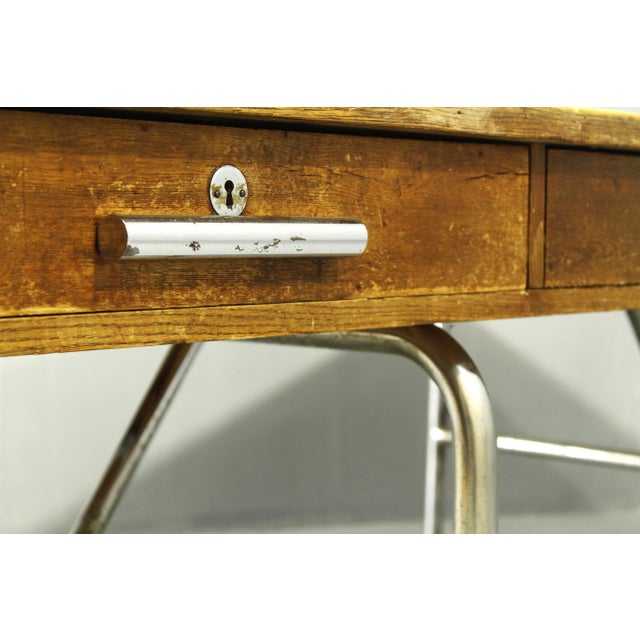 Vintage Bauhaus Desk in Oak, 1930s For Sale - Image 18 of 18