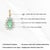 Certified 1.15ct Columbian Emerald Diamond Halo Pendant in 14k Yellow Gold For Sale - Image 11 of 15