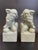 A pair of hand crafted Foo Dogs finished in a muted green glaze, offering a quiet, sculptural presence. Whether styled as...