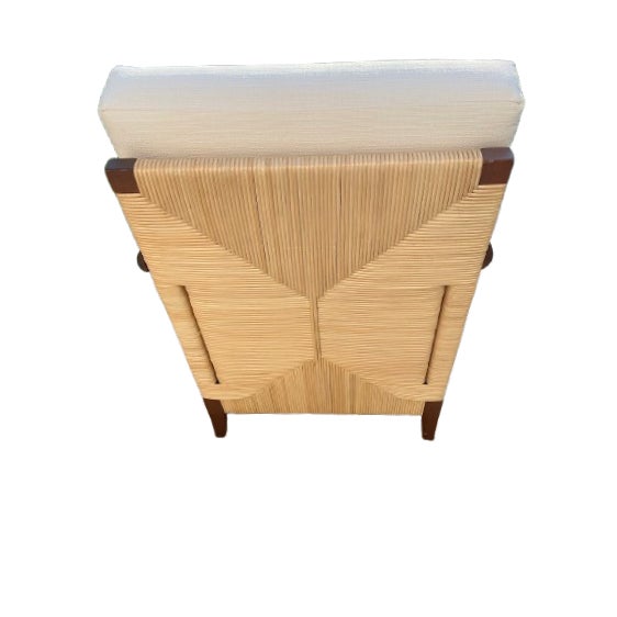 Donghia Lounge Chair in Rattan and Mahogany For Sale - Image 13 of 16