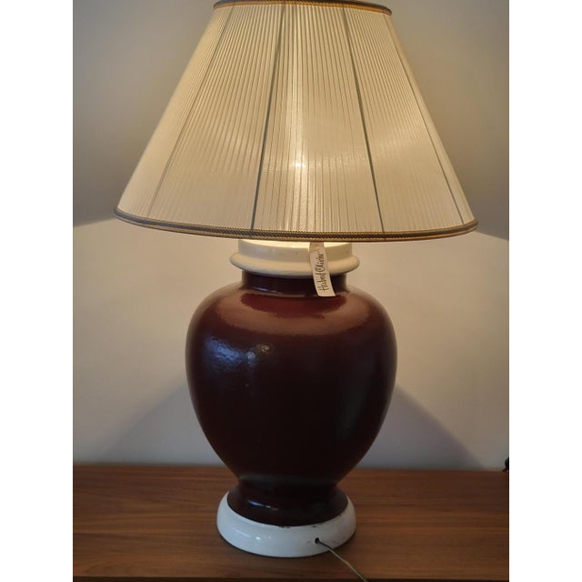 1990s Large French Ceramic Table Lamp by Hubert Olivier, 1990s For Sale - Image 5 of 16