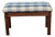 1940s English Chippendale Mahogany Bench New Fabric. For Sale
