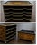 Art Nouveau Vintage Lacquered Marquetry Executive Desk Organizer Set, 2 Pieces For Sale - Image 3 of 7