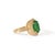 Metal Mid 1920s Style 3.27Carats Oval Emerald Diamond 14k Gold Art Deco Ring Size 4 For Sale - Image 7 of 18