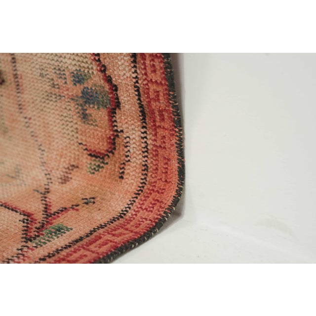 1970s Vintage Turkish Handmade Wool Cotton Red Area Rug For Sale - Image 9 of 12