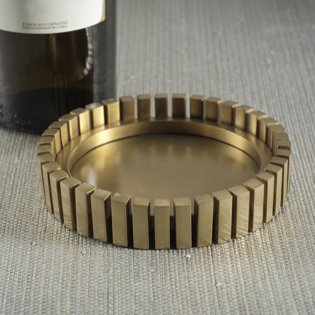 Modern Cirque Metal Wine Bottle Coaster For Sale - Image 3 of 5