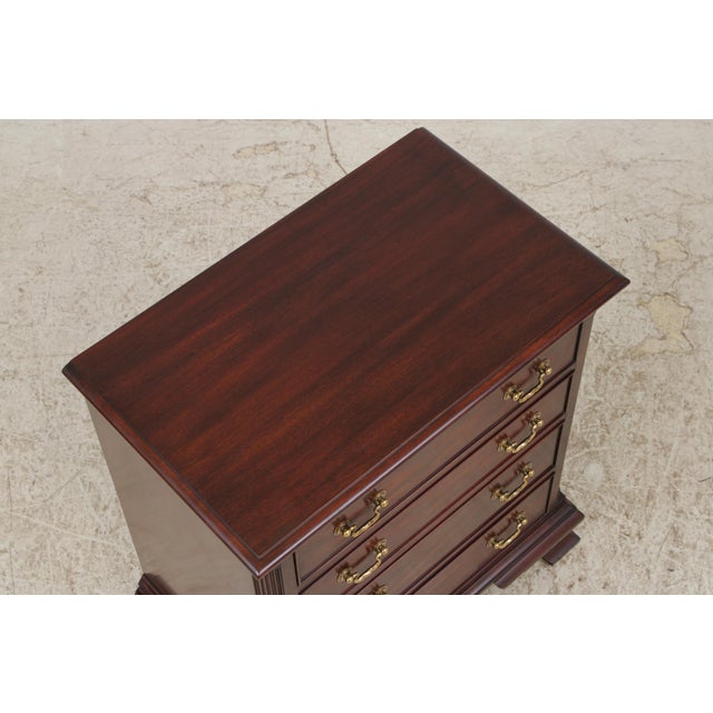 Brown Pair of Henkel Harris Mahogany Nightstands For Sale - Image 8 of 14