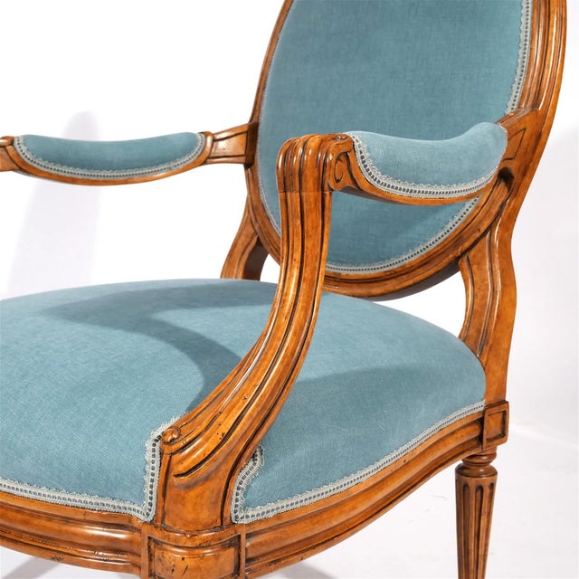 Louis XVI Style Armchair For Sale - Image 4 of 5