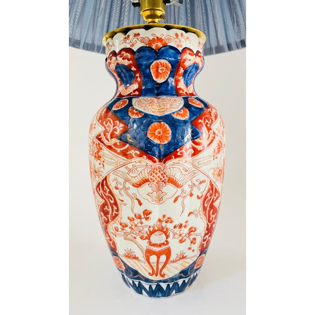 Antique Japanese Imari Lamp, 1959 For Sale - Image 3 of 6