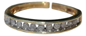 The Exuma: Unisex Diamond Wedding Band in Yellow Gold