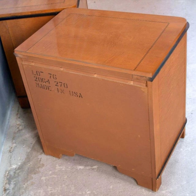 Mid 20th Century Midcentury Biedermeier Style Maple Chests Side Tables National Mt. Airy, Pair For Sale - Image 5 of 9