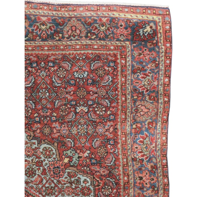 Rustic Galerie Shabab Collection Early 20th Century Persian Bidjar Small Throw Rug For Sale - Image 3 of 8