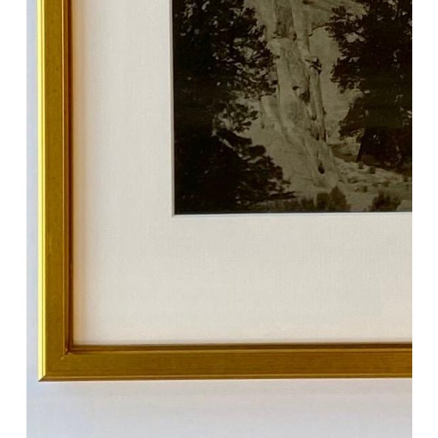 Mid-Century Modern Mid-Century Black and White Western Photograph in Gold Leaf Frame For Sale - Image 3 of 5