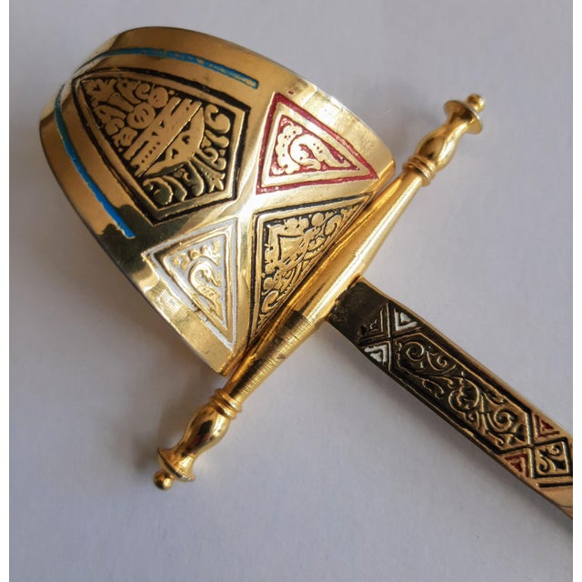 Metal Toledo Brass Letter Opener For Sale - Image 7 of 7