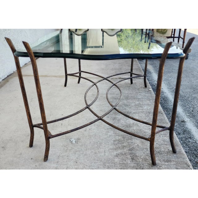 Vintage French Coffee Table Faux Bois For Sale - Image 10 of 15