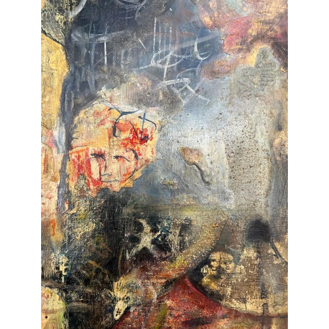 Pierre Henry, Visages, Oil on Canvas For Sale - Image 7 of 11