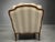 Ethan Allen Bergère Lounge Chair and Ottoman in Neutral Stripe, Featherblend Cushion For Sale - Image 9 of 11
