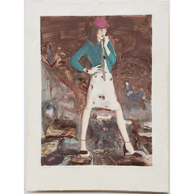 Paper Don Dolan "Rosie Afraid" Monoprint C.1980 For Sale - Image 7 of 7