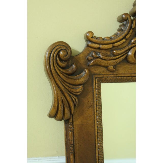 Wood Large Chippendale Style Mahogany Mirror For Sale - Image 7 of 8