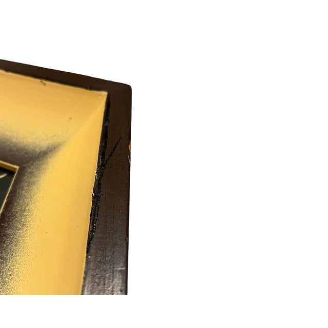 Paint Vintage Art Metalcraft Studios Hollywood 1950s Attributed to Carlo Mid Century Modern Wall Art Atomic Kitsch Pair Paintings Birds Flowers For Sale - Image 7 of 12