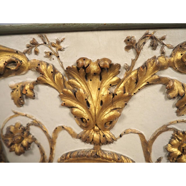 Small and Delicately Carved and Lacquered Giltwood Panel From France, 19th C. For Sale - Image 12 of 14