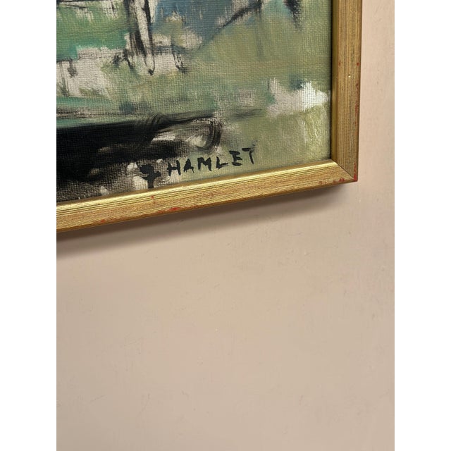 S. Hamlet, Abstract Landscape, 1960s, Oil Painting on Canvas, Framed For Sale - Image 6 of 17