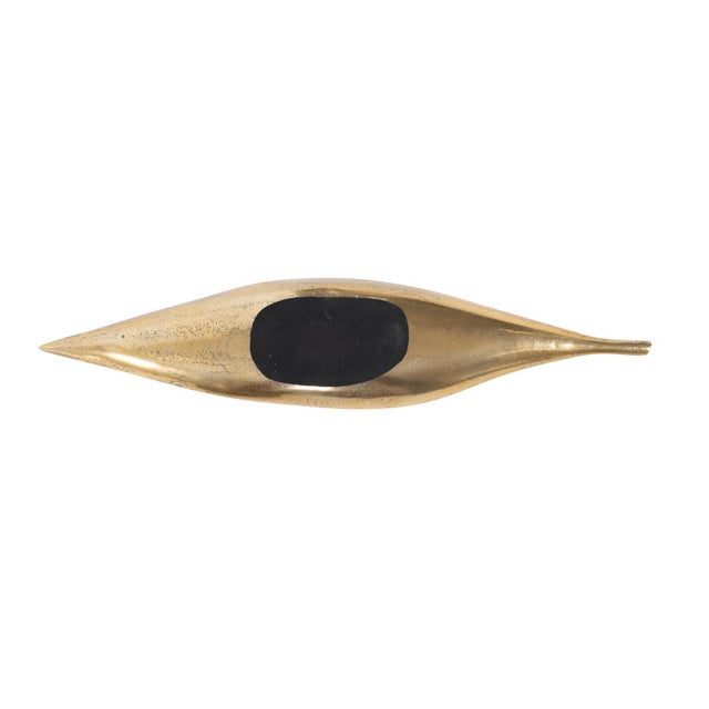 Sharma Crimson Gold Shallow Leaf Bowl- Large For Sale - Image 10 of 11
