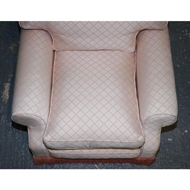 Set of English Country House Feather Filled Lounge Chair and Ottoman For Sale - Image 12 of 18