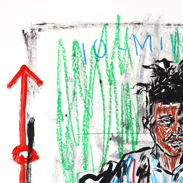 2020s Crowned Jean-Michel - Original Abstract Portrait Figurative Artwork by Gary John For Sale - Image 5 of 6