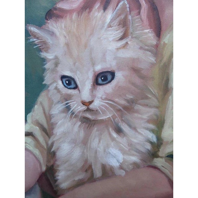 L. Palermo, The Crying Girl, 1971, Oil Painting For Sale - Image 6 of 13