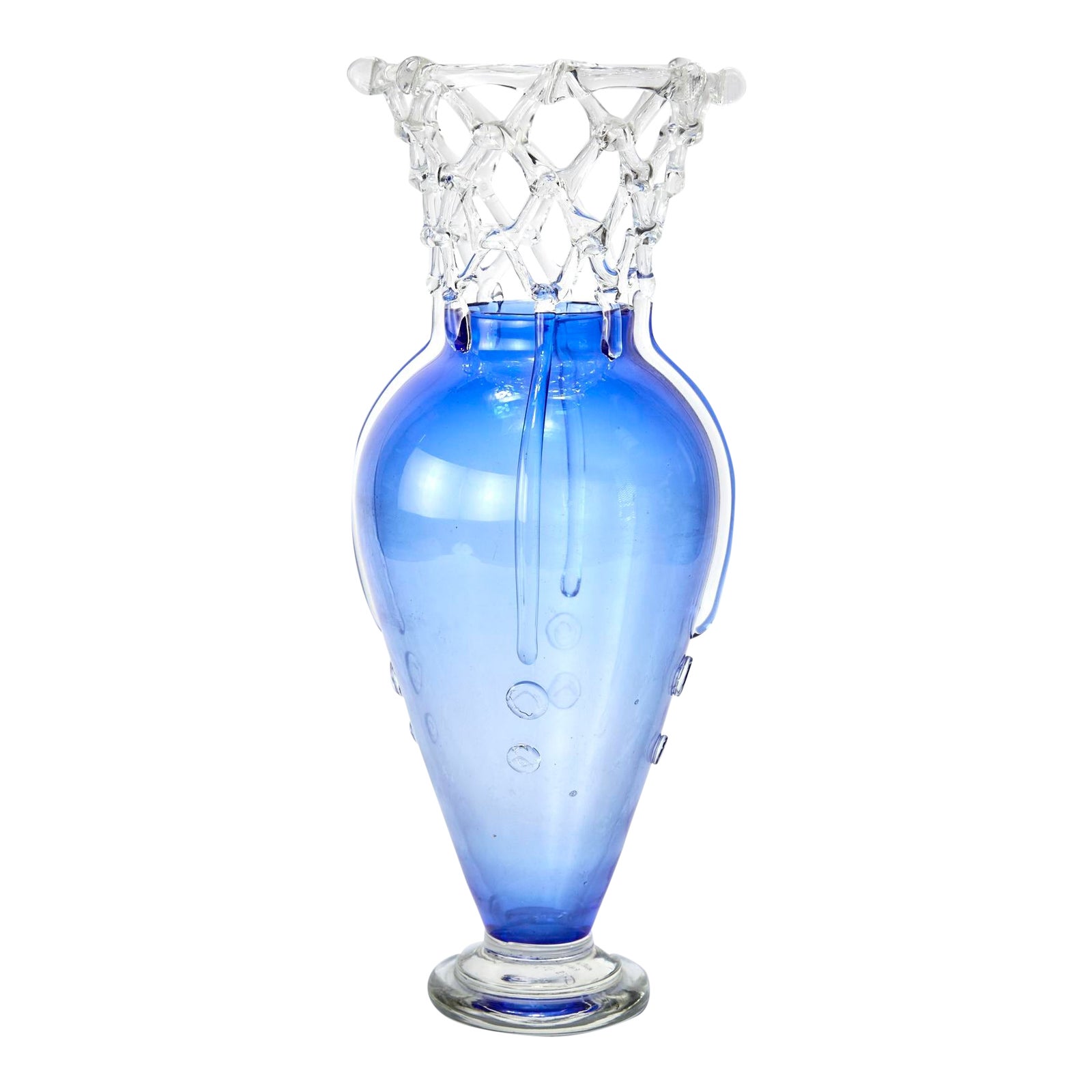 Lattice Openwork Murano Vase | Chairish