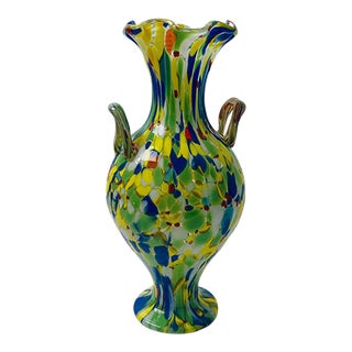 Vintage Murano Glass Amphora from Fratelli Toso, 1970s For Sale