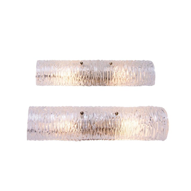 Murano Mirror Wall Sconces in Glass and Brass from Kalmar, 1960s, Set of 2 For Sale - Image 11 of 15