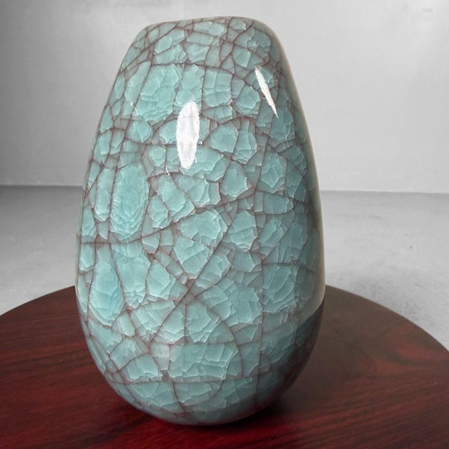 Mid-Century Modern Japanese Yaegasumi Ekubo Vase by Tachikichi, 1980s For Sale - Image 6 of 10