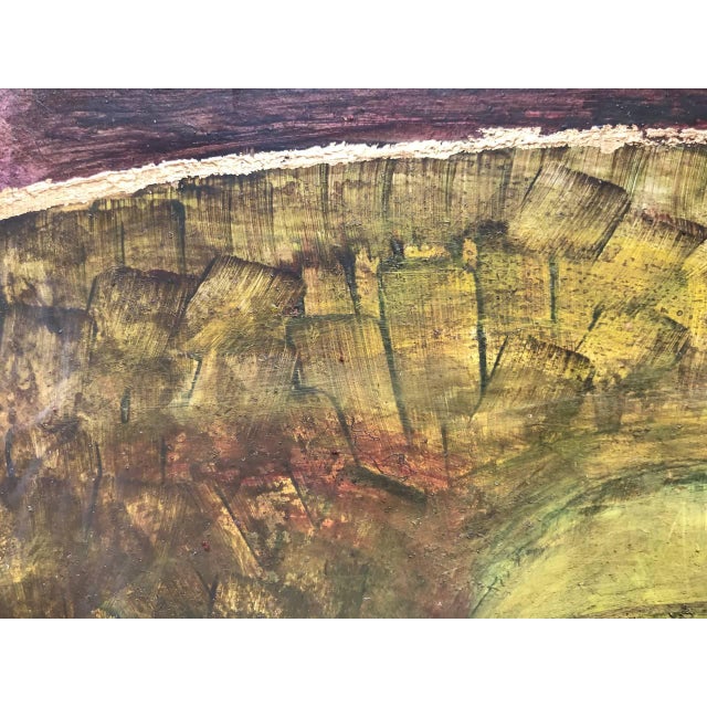 2020s Psychological Symbolist Sur Artwork Original Oil Acrylic and Gold Leaf Painting on Chipboard Figurative Art For Sale - Image 5 of 6