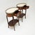 Antique French Kidney Shaped Side Tables with Marble Top, 1930, Set of 2 For Sale - Image 3 of 11