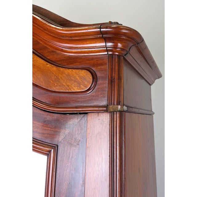 Antique French Style Carved Mahogany Mirrored Wardrobe For Sale - Image 15 of 17