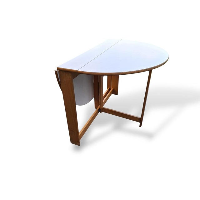 Brown Mid-Century Formica Folding Dining Table from Habitat For Sale - Image 8 of 9