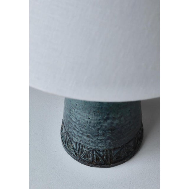 Scandinavian Modern Brutalist Stoneware Table Lamp from Sejer, Denmark, 1960s For Sale - Image 4 of 13