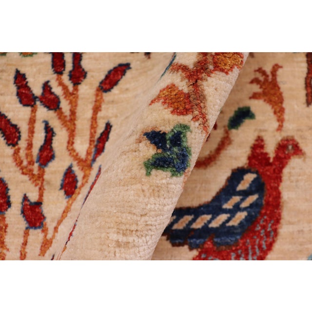 Shabby Chic Ziegler Beige/Rust Wool Runner Rug- 2'1'' X 4'11'' For Sale In New York - Image 6 of 10