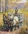 Gold Mid-Century American Oil Painting “The Golden Country” by Walter Krawiec For Sale - Image 8 of 13