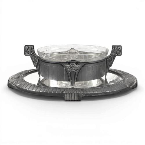 Art Nouveau Silver-Plated Metal Planter by Dilecta Goldsmiths For Sale - Image 12 of 12