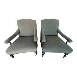 Olive Green William Chair by Lee Industries - Set of Two For Sale