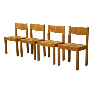 Elm Chairs from Maison Regain, 1960s, Set of 4 For Sale