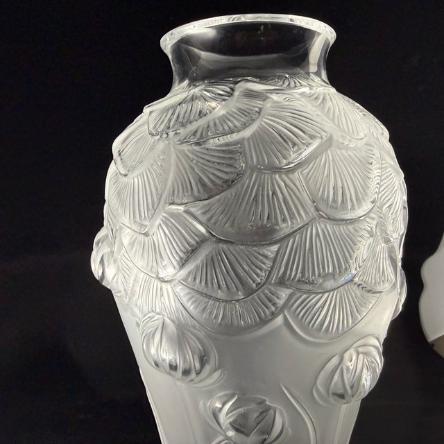 A magnificent 'Giverny' vase designed by René Lalique (1860-1945), the most celebrated glass artist of the Art Deco...