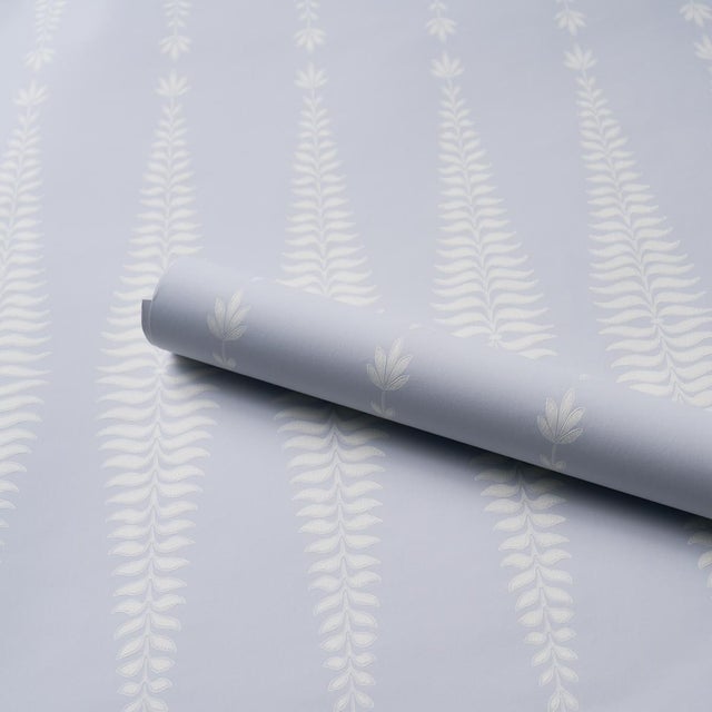 Schumacher Schumacher Fern Tree Wallcovering In Cloud For Sale - Image 4 of 6
