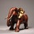 Vintage Red Copper Gilt Elephant Sculpture - Asian Auspicious Statue With Inscriptions For Sale - Image 4 of 10