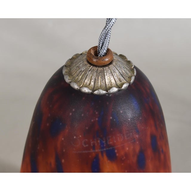 French Art Deco Night Lamp by E. Val Et Cie. & Charles Schneider - 1920s France For Sale - Image 9 of 12
